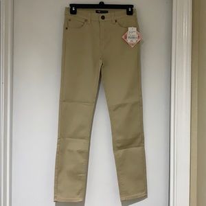 NWT Girls Khaki Stretch School Pants